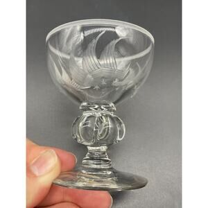 Vintage Johansfors Cordial Glasses, Uarda Set of 9, Swedish MCM, 1950s, EUC